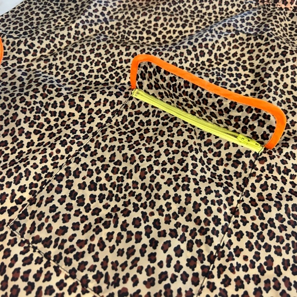 Leopard Print Dog Raincoat w/ Hood “Ware of the Dog” - Picture 8 of 13